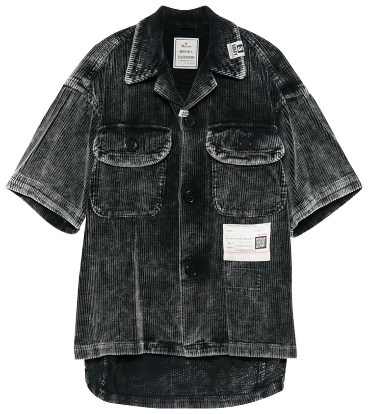 Maison Mihara Yasuhiro Amateur Sewn Short Sleeve Shirt Black
