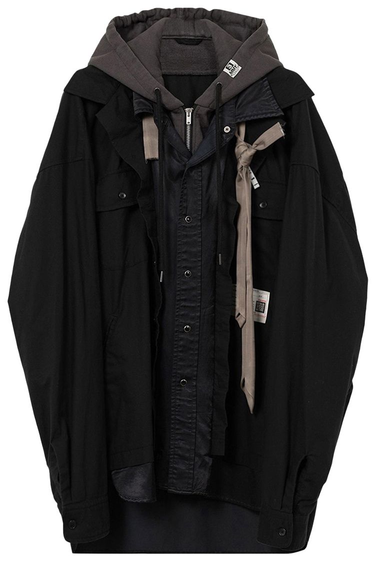Maison Mihara Yasuhiro Triple Layered Shirt Black