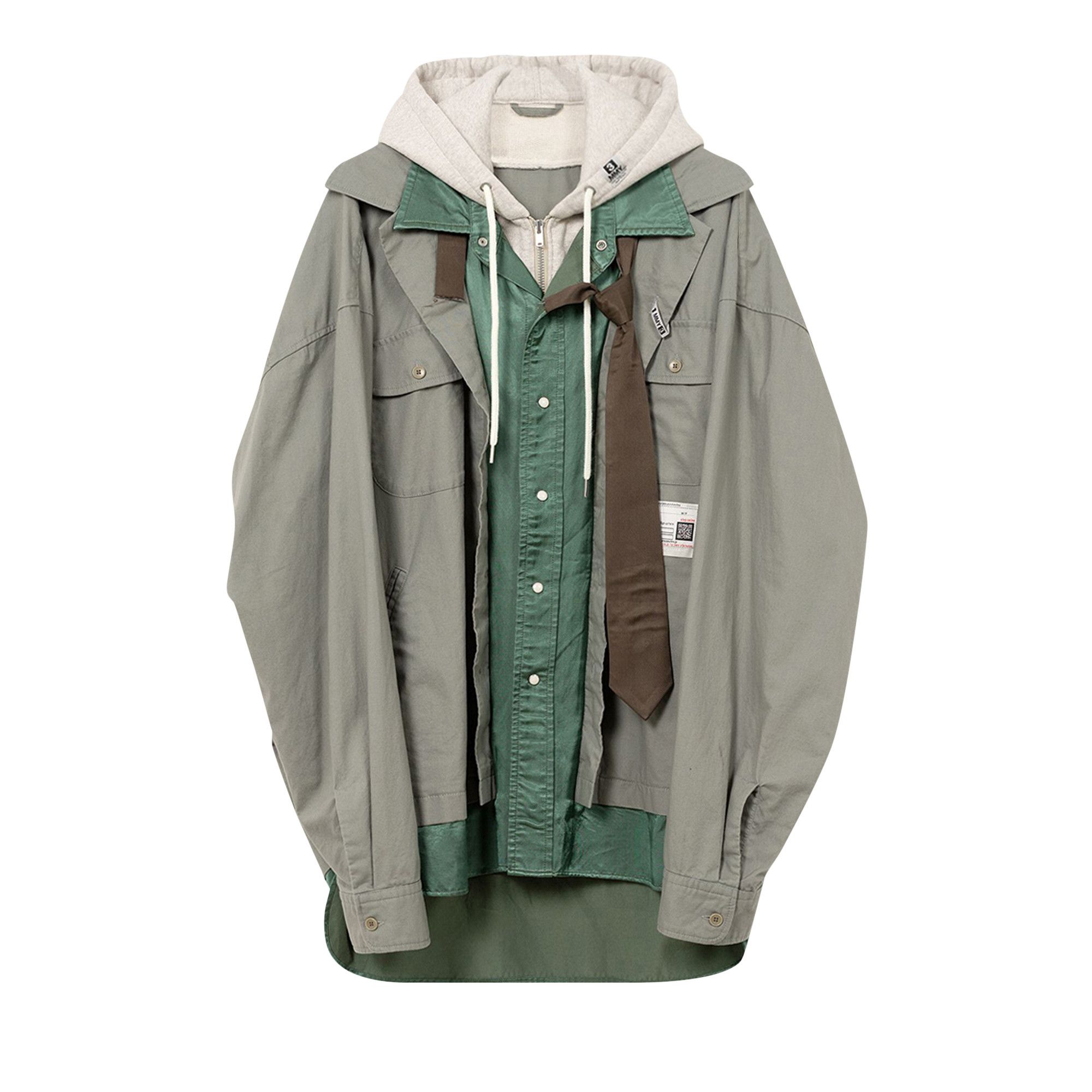 Buy Maison Mihara Yasuhiro Triple Layered Shirt 'Khaki