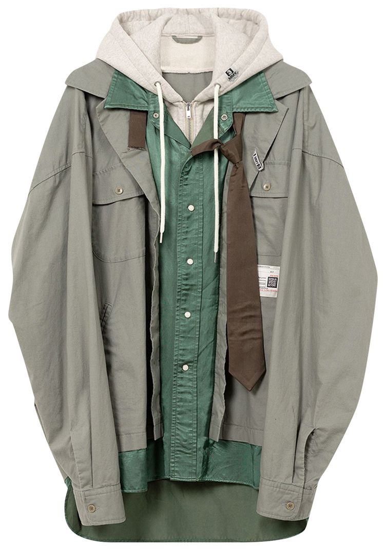 Maison Mihara Yasuhiro Triple Layered Shirt Khaki