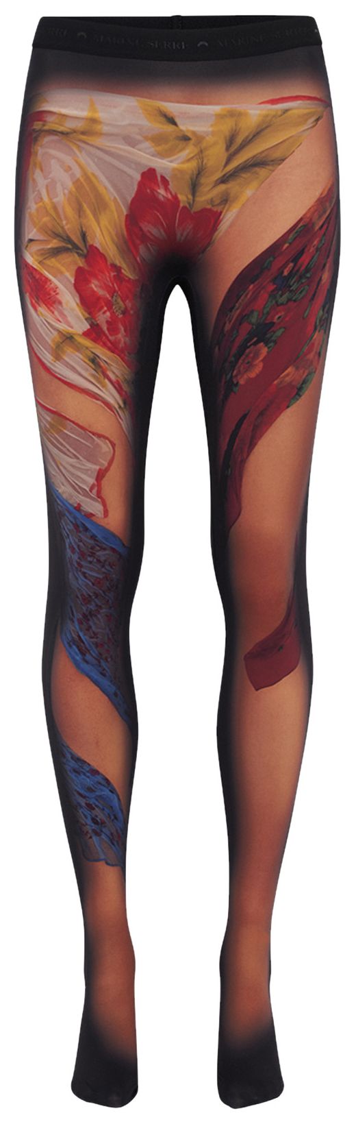 Marine Serre Recycled Draped Statue Jersey Leggings Dark Beige