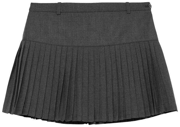 Marine Serre Regenerated Tailoring Pleated Skirt Grey