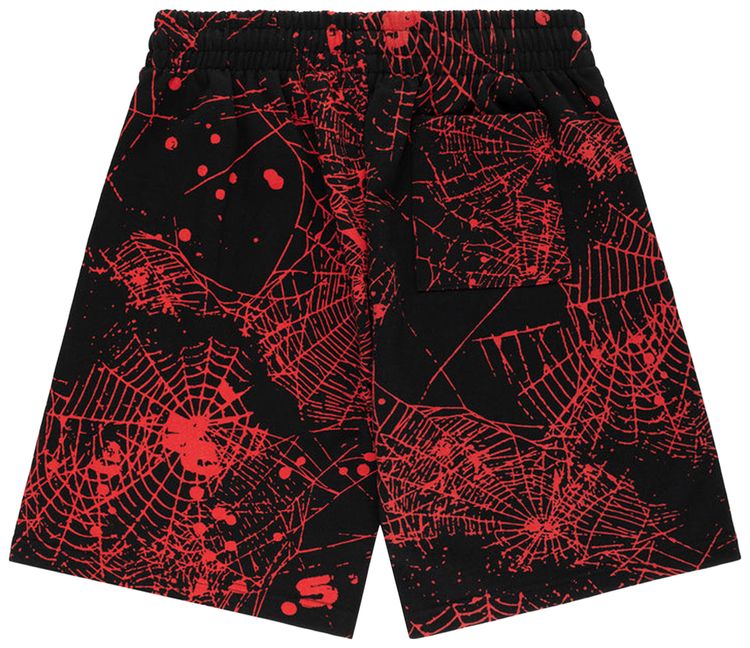 Sp5der Aop Web V2 Sweatshort Black