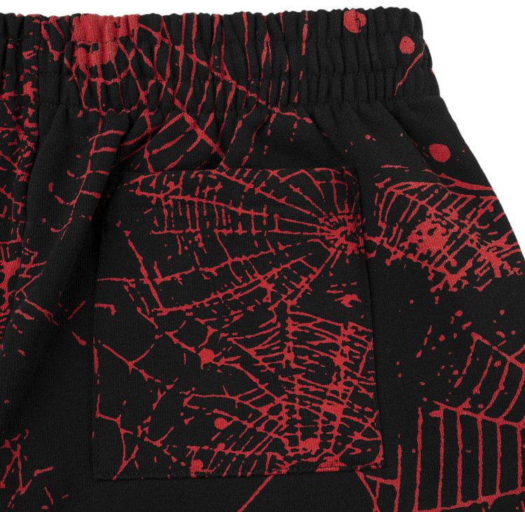 Sp5der Aop Web V2 Sweatshort Black