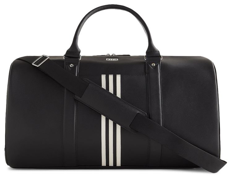 Kith For Adidas Football Leather Duffle Bag  Black