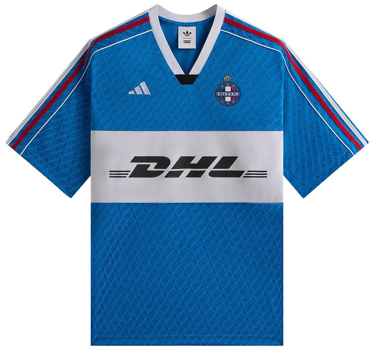 Kith For Adidas Football Dhl Express Jersey  Blue Burst