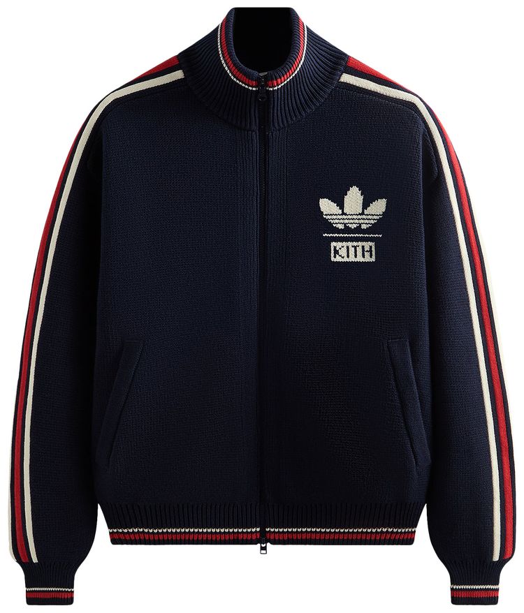 Kith For Adidas Football Knit Full Zip Jacket  Legend Ink