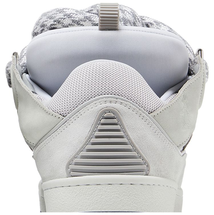 Lanvin Curb Sneakers Snake Laces   White Grey