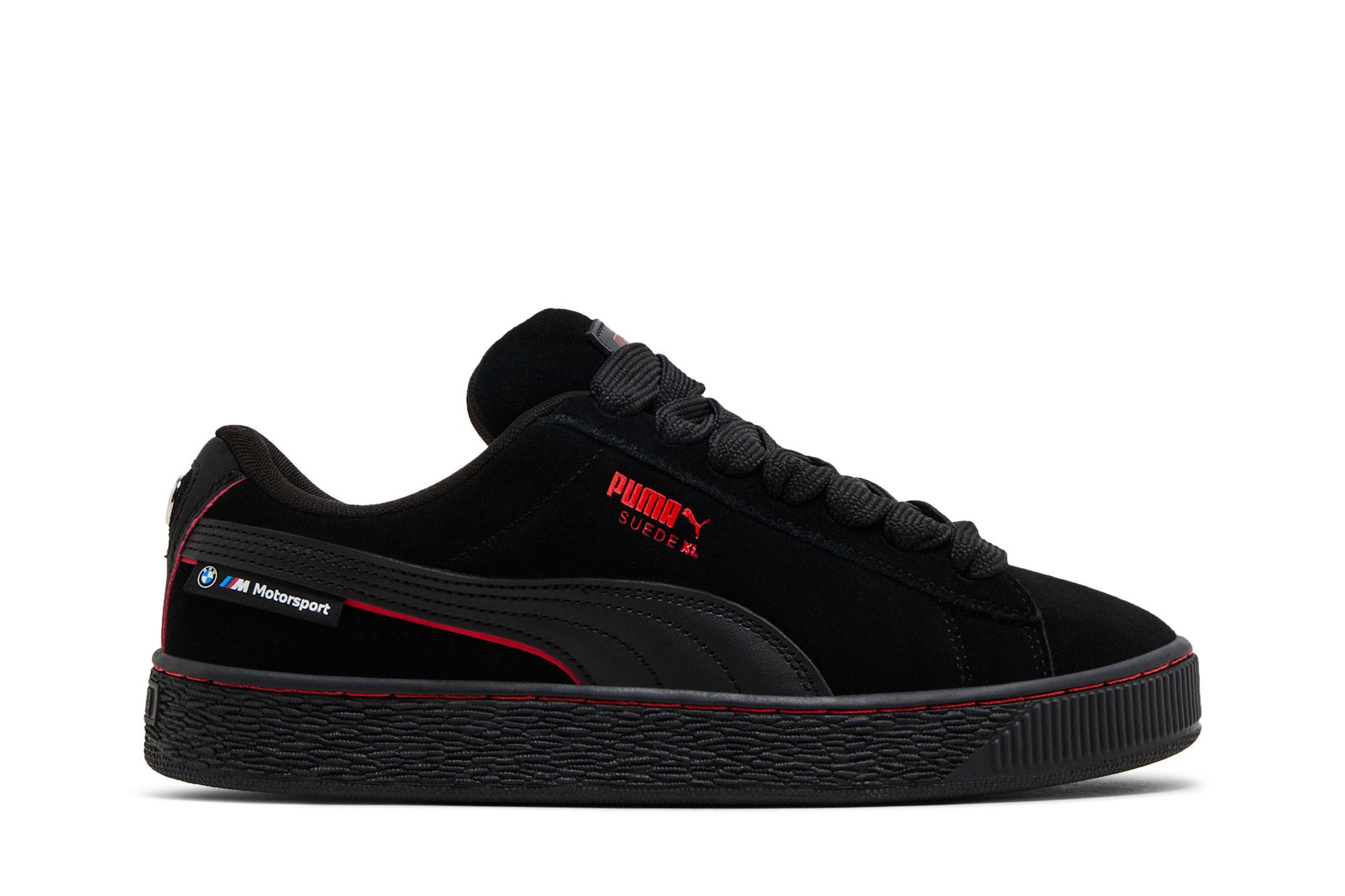 Buy BMW M Motorsport x Puma Suede XL 'Black Pop Red