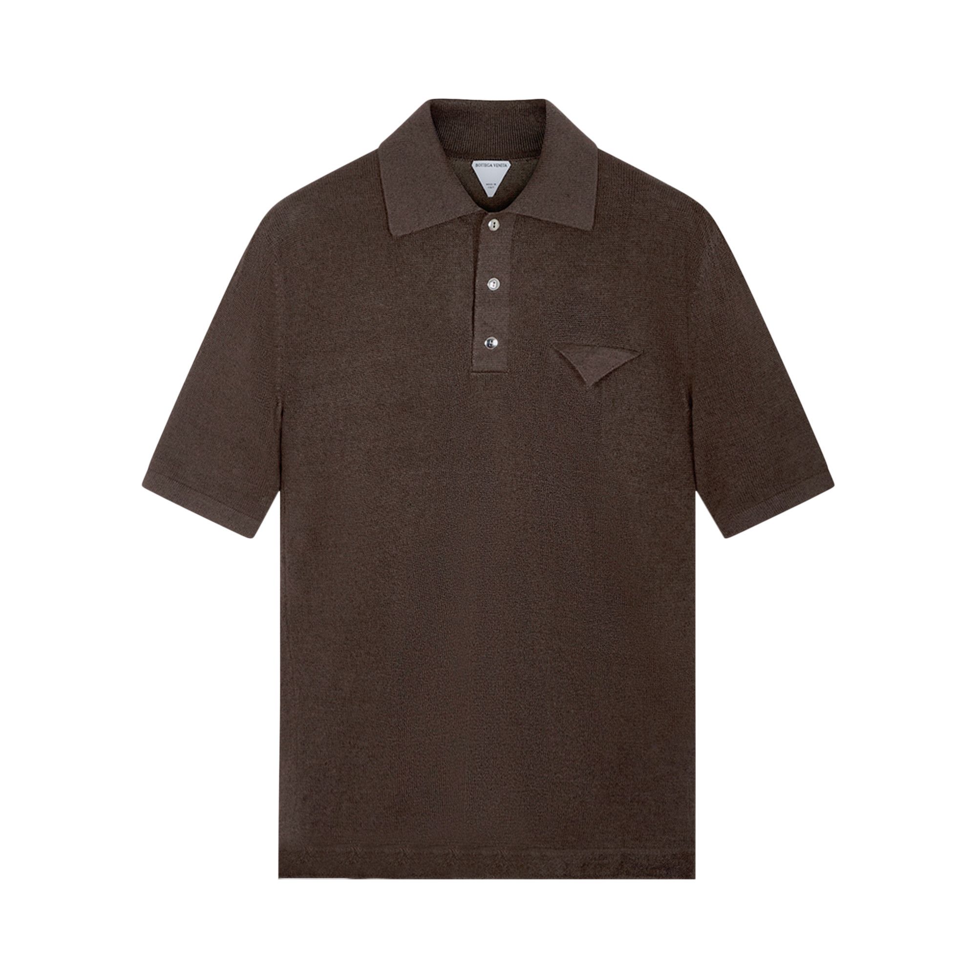 Buy Bottega Veneta Slim Fit Polo Shirt 'Dark Brown Melange