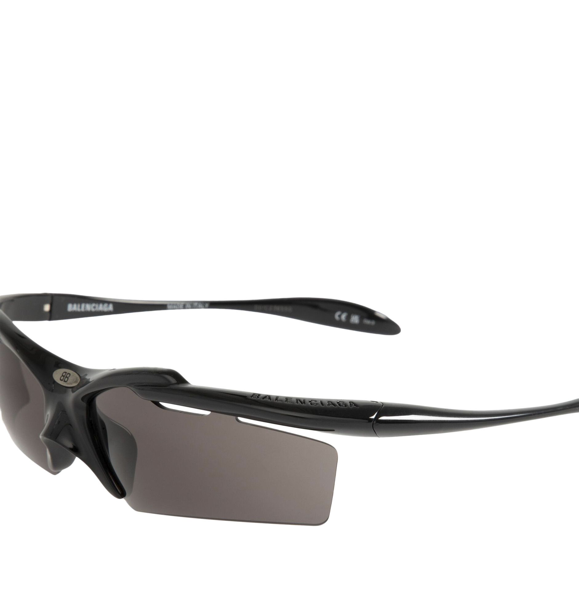 Buy Balenciaga Turbo Rectangle Sunglasses 'Black' - 830305
