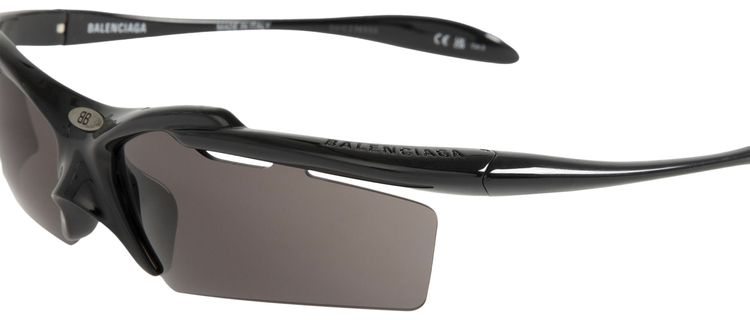 Balenciaga Turbo Rectangle Sunglasses Black