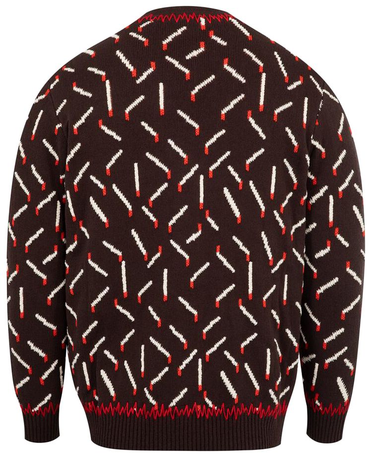 Bottega Veneta Matches Cardigan EbonyChalkTomato