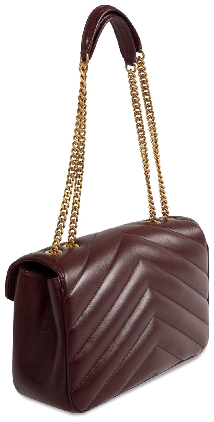 Saint Laurent Lambskin Envelope Bag Light Hot Wine
