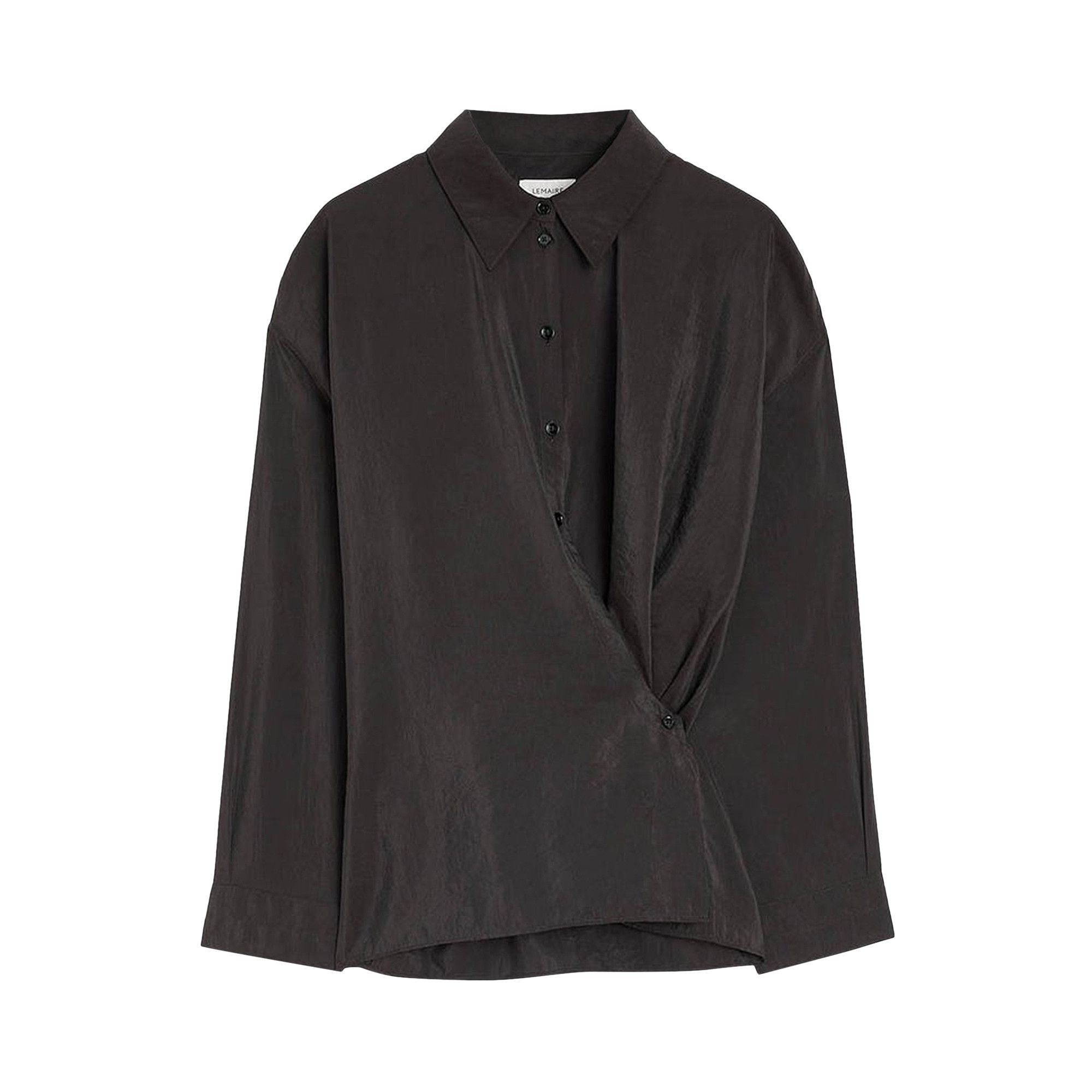 Buy Lemaire Straight Collar Twisted Shirt 'Dark Espresso
