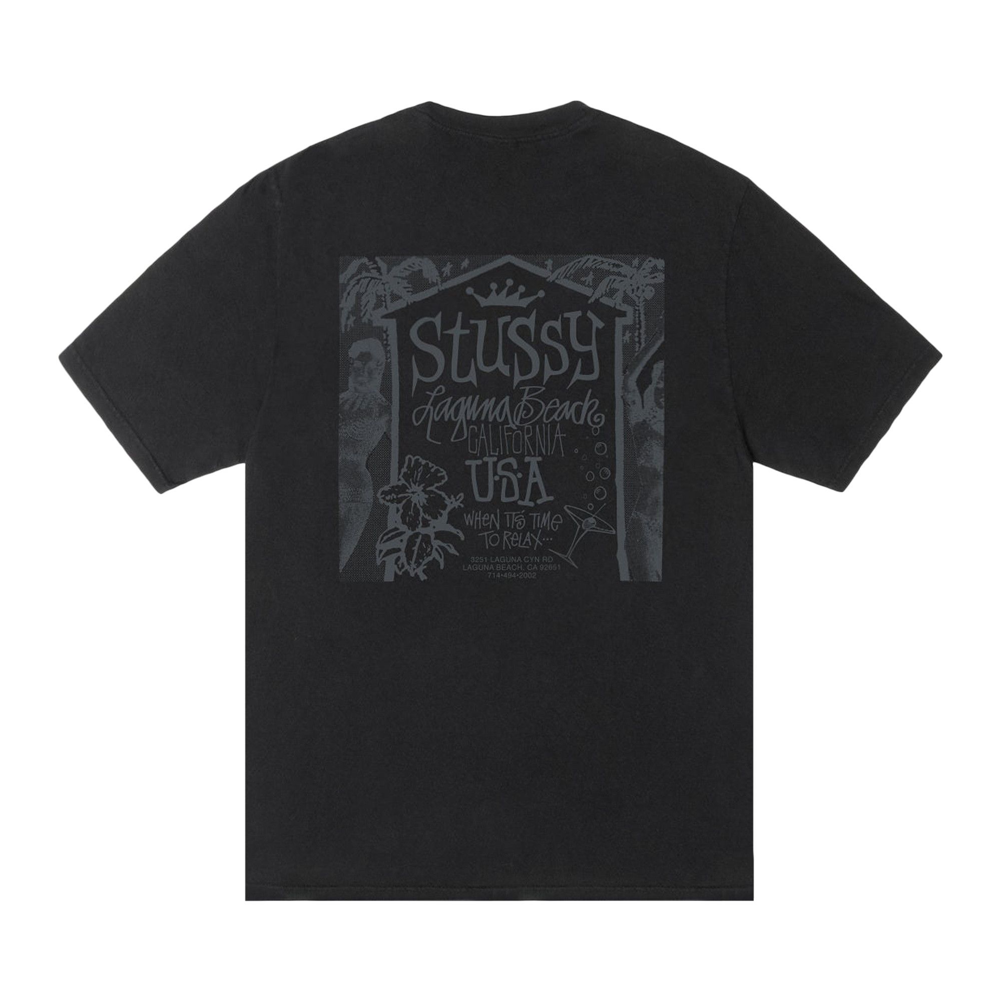 Buy Stussy Beach House Tee Pigment Dyed 'Black' - 1905141 BLAC | GOAT