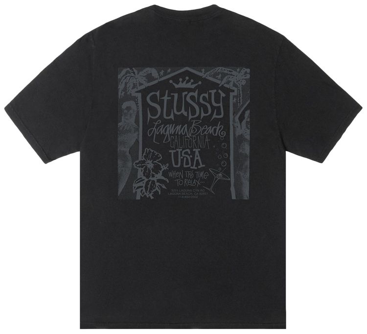 Stussy Beach House Tee Pigment Dyed Black