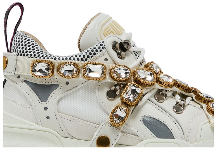 Gucci Wmns Flashtrek Crystals   White