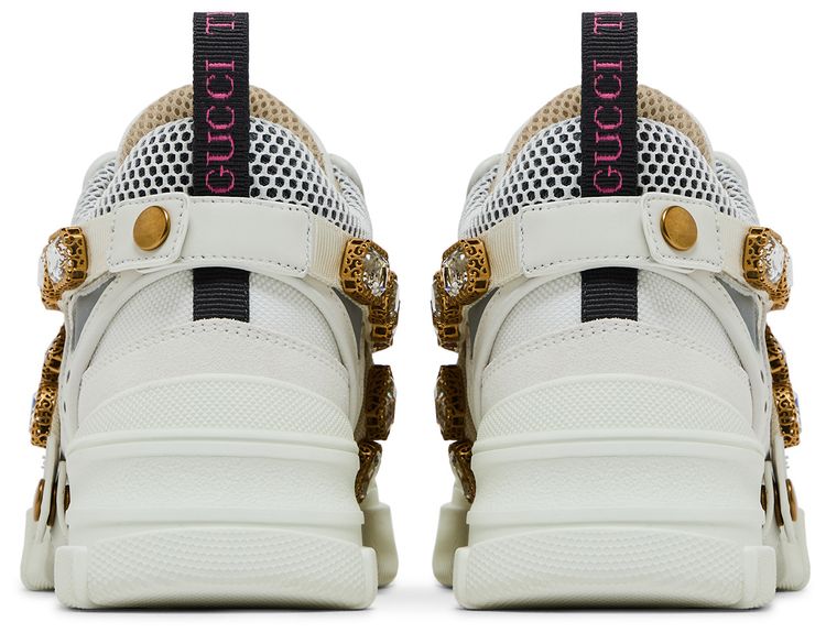 Gucci Wmns Flashtrek Crystals   White