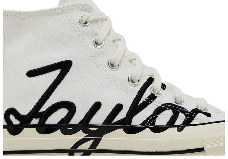 Converse Chuck 70 High Scripted Signature Print   White Egret
