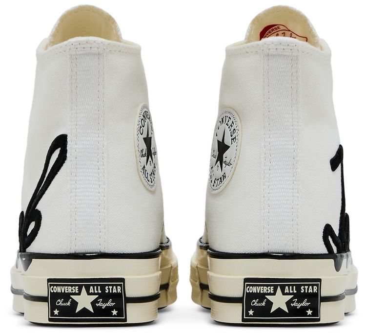 Converse Chuck 70 High Scripted Signature Print   White Egret