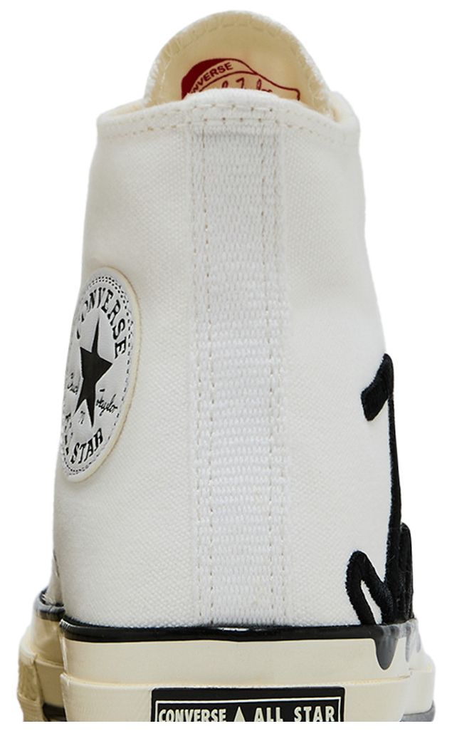 Converse Chuck 70 High Scripted Signature Print   White Egret