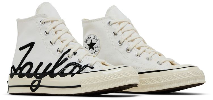 Converse Chuck 70 High Scripted Signature Print   White Egret