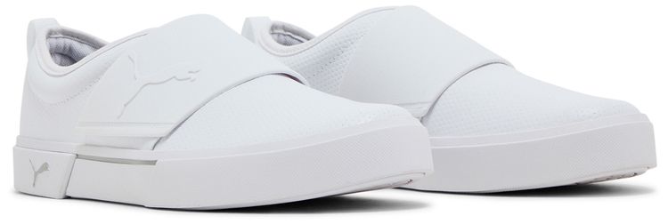Puma El Rey II Slip On Perf Leather White Grey Violet