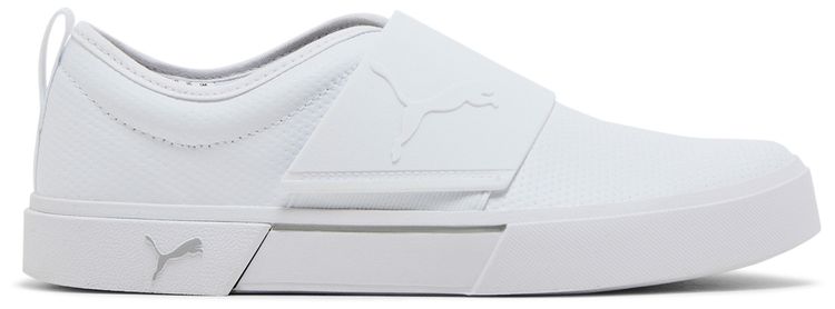 Puma El Rey II Slip On Perf Leather White Grey Violet