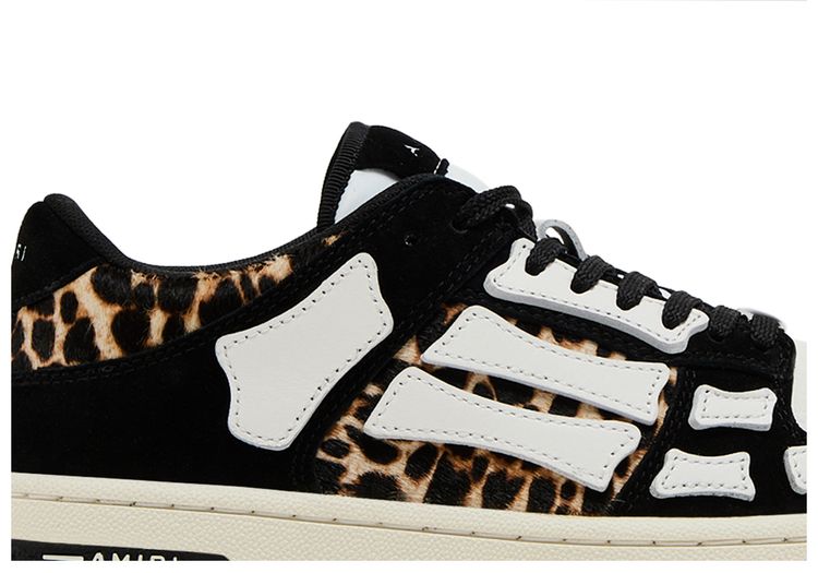 Amiri Skel Top Low Black White Leopard