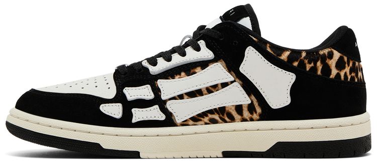 Amiri Skel Top Low Black White Leopard
