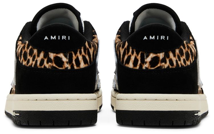 Amiri Skel Top Low Black White Leopard