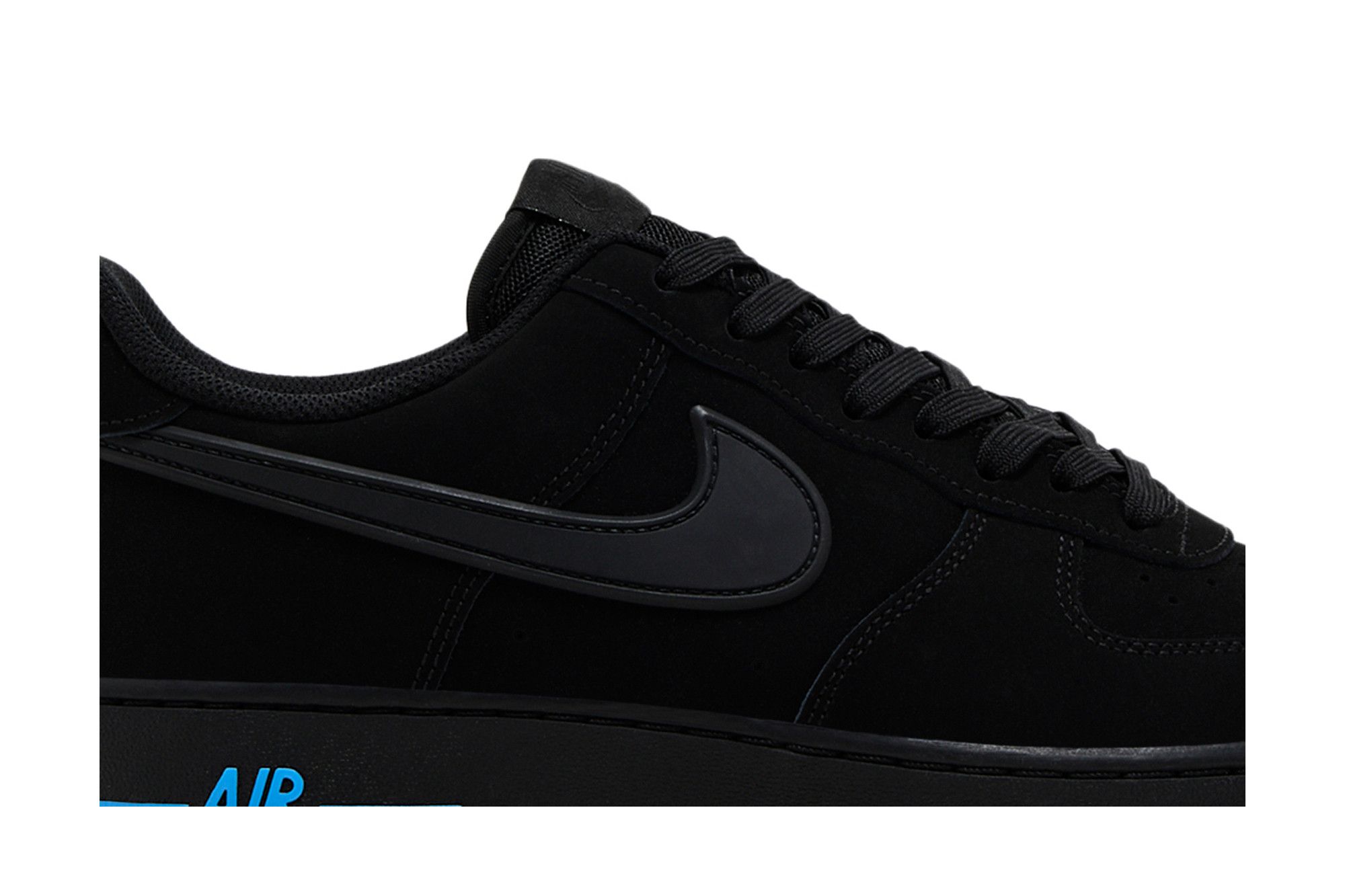 Buy Nike Air Force 1 '07 'Black University Blue' - HV6223 001 | GOAT