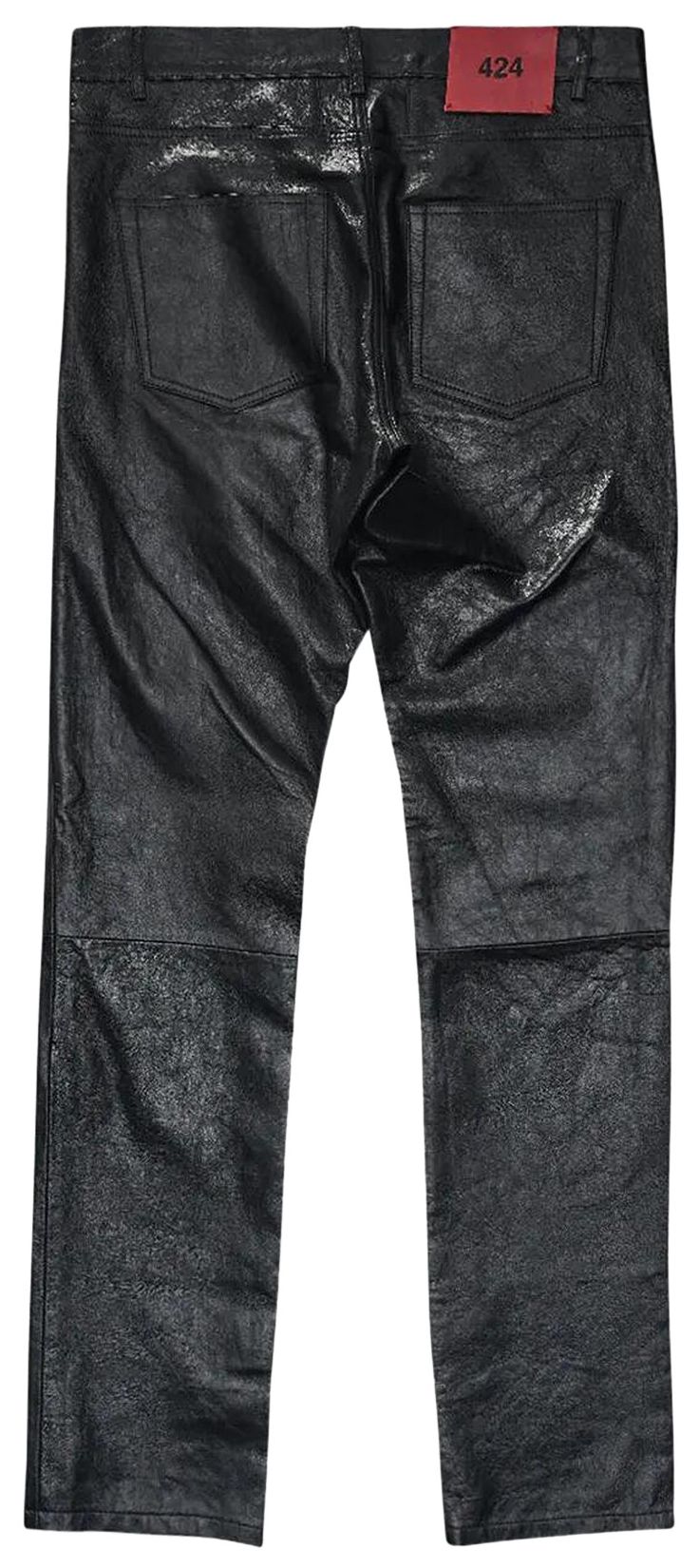 424 Leather Trousers Black