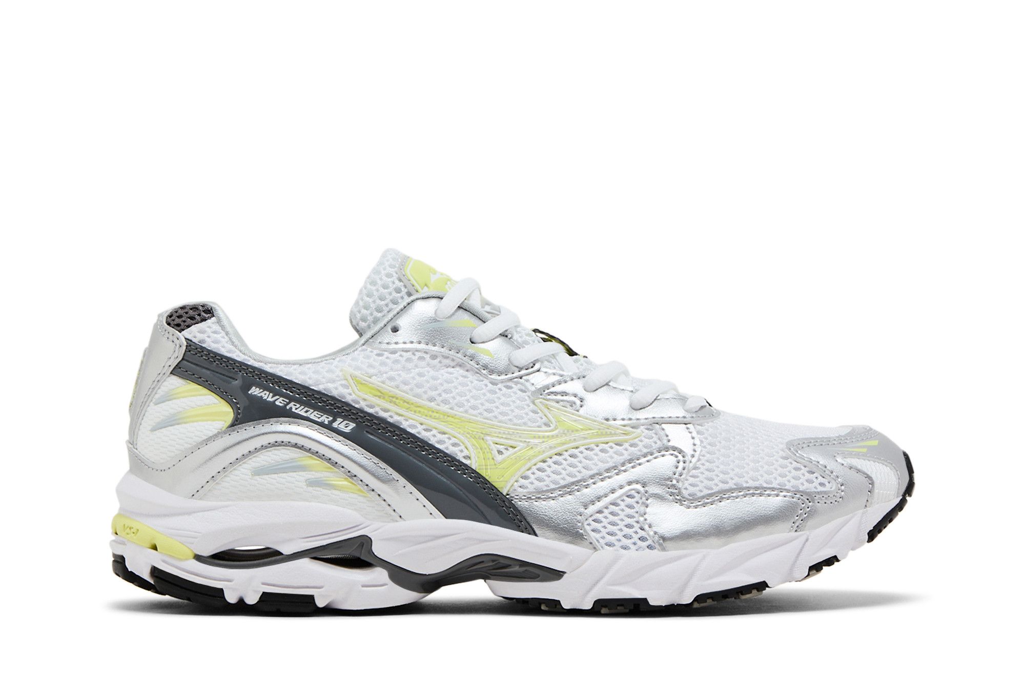 【MIZUNO】WAVE RIDER 10 WHITE/SUNNY LIME/SILVER (D1GA210411) Buy Wave Rider 10 'White Sunny Lime' - D1GA210411 | GOAT