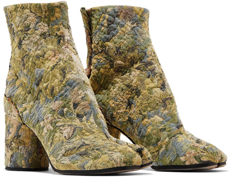 Maison Margiela Wmns Tabi Ankle Boot Green Tapestry