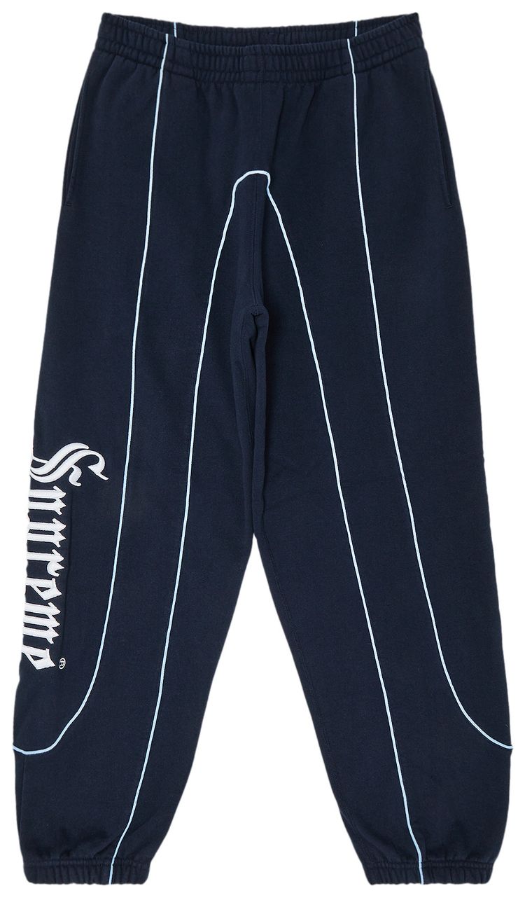 Supreme Curve Piping Sweatpant Navy