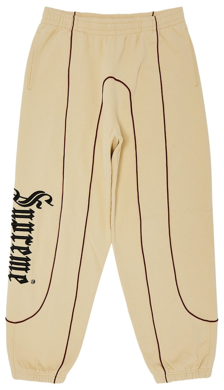 Supreme Curve Piping Sweatpant Natural