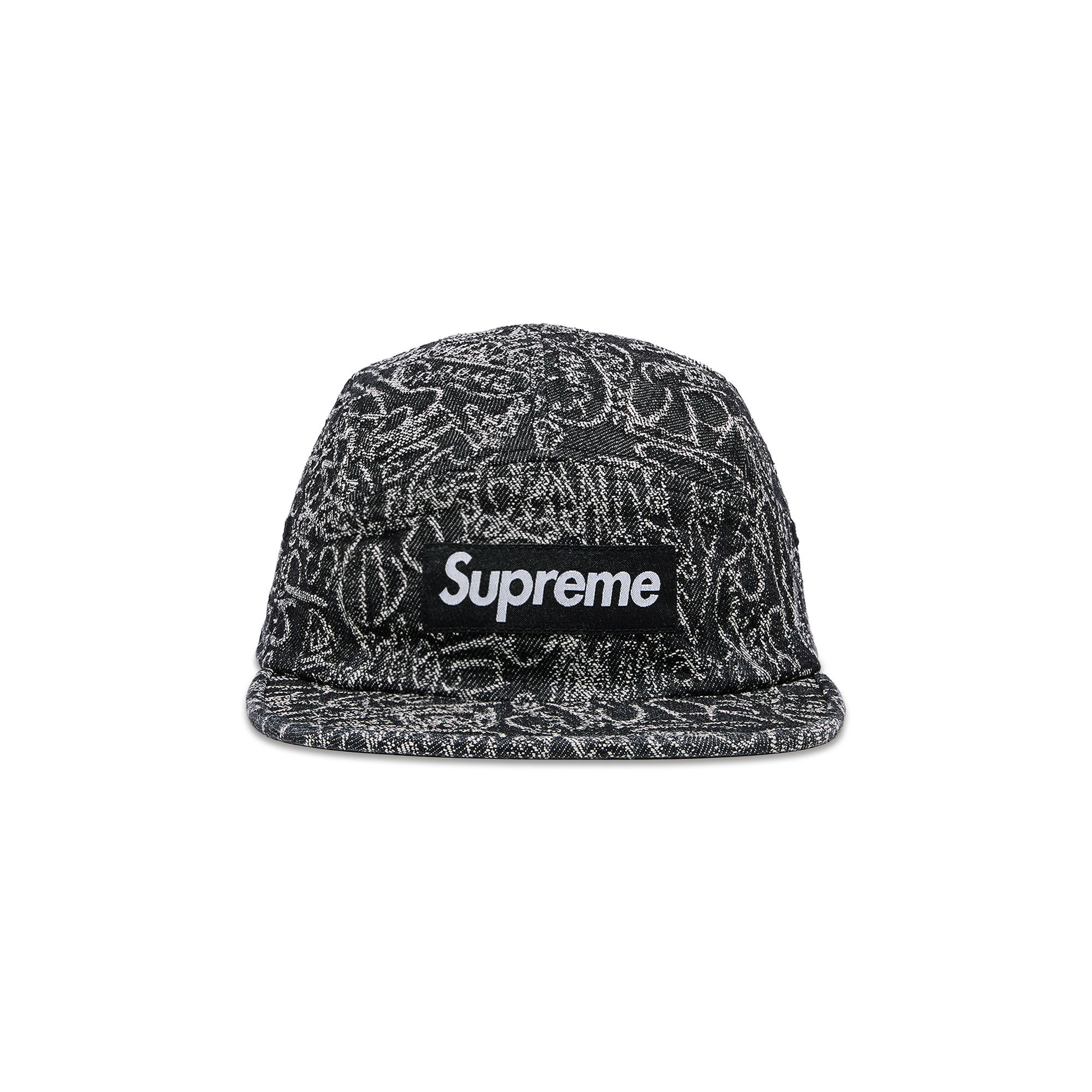 激安アウトレット Buy Supreme Handwriting Denim Camp Cap 'Black' - SS25H34 帽子