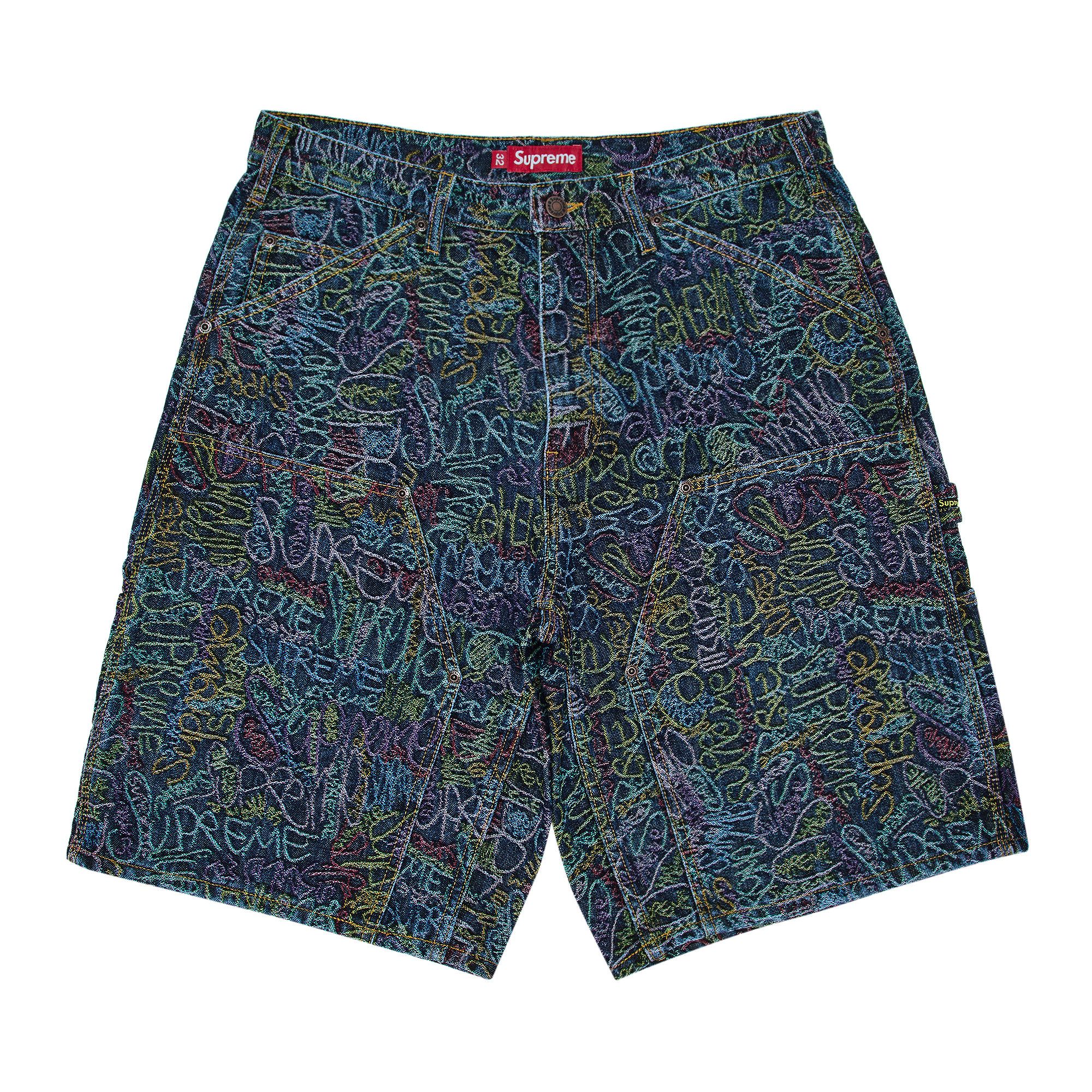 Buy Supreme Handwriting Double Knee Denim Short 'Indigo