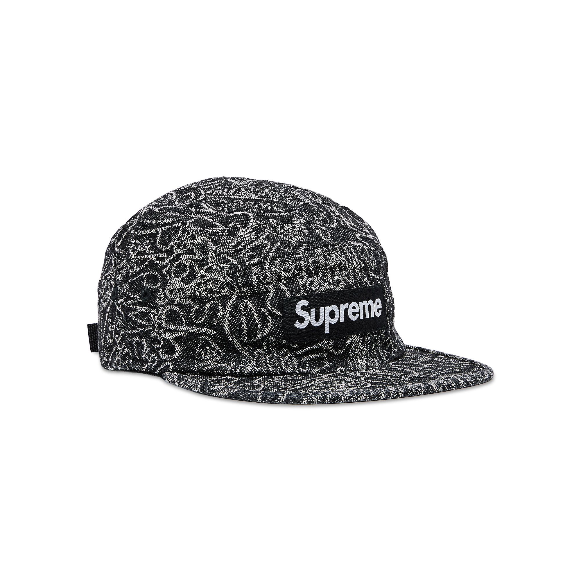 Buy Supreme Handwriting Denim Camp Cap 'Black' - SS25H34