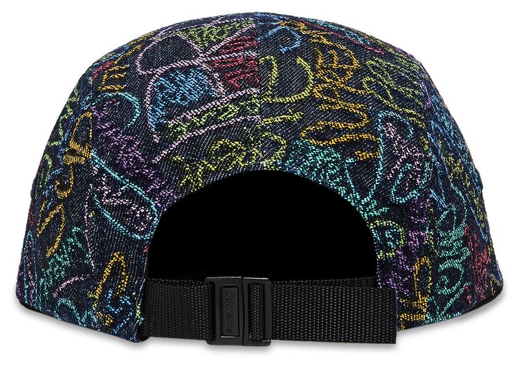 Supreme Handwriting Denim Camp Cap Indigo