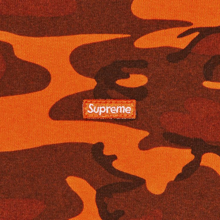 Supreme Small Box Zip Up Hooded Sweatshirt Bright Orange Camo
