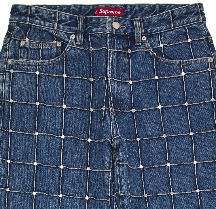 Buy Supreme Studded Seam Loose Fit Jean 