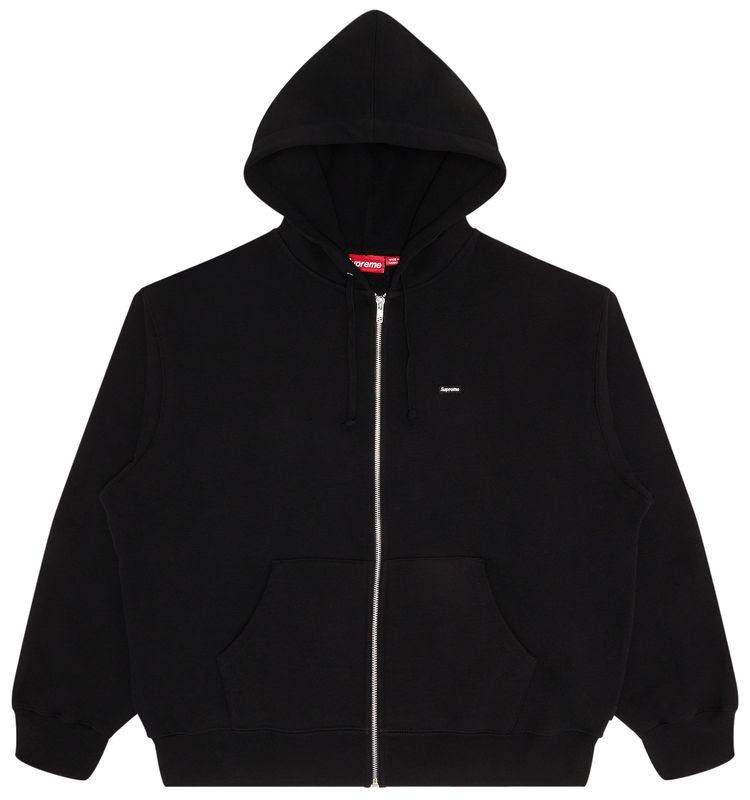 Supreme Small Box Zip Up Hooded Sweatshirt Black