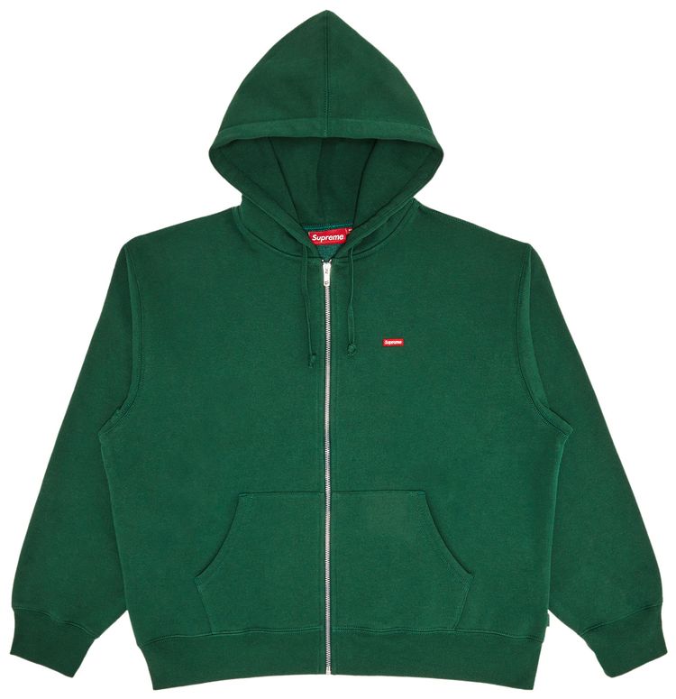 Supreme Small Box Zip Up Hooded Sweatshirt Pine