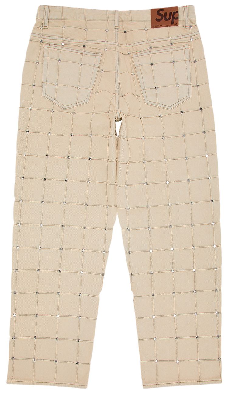 Supreme Studded Seam Loose Fit Jean Natural