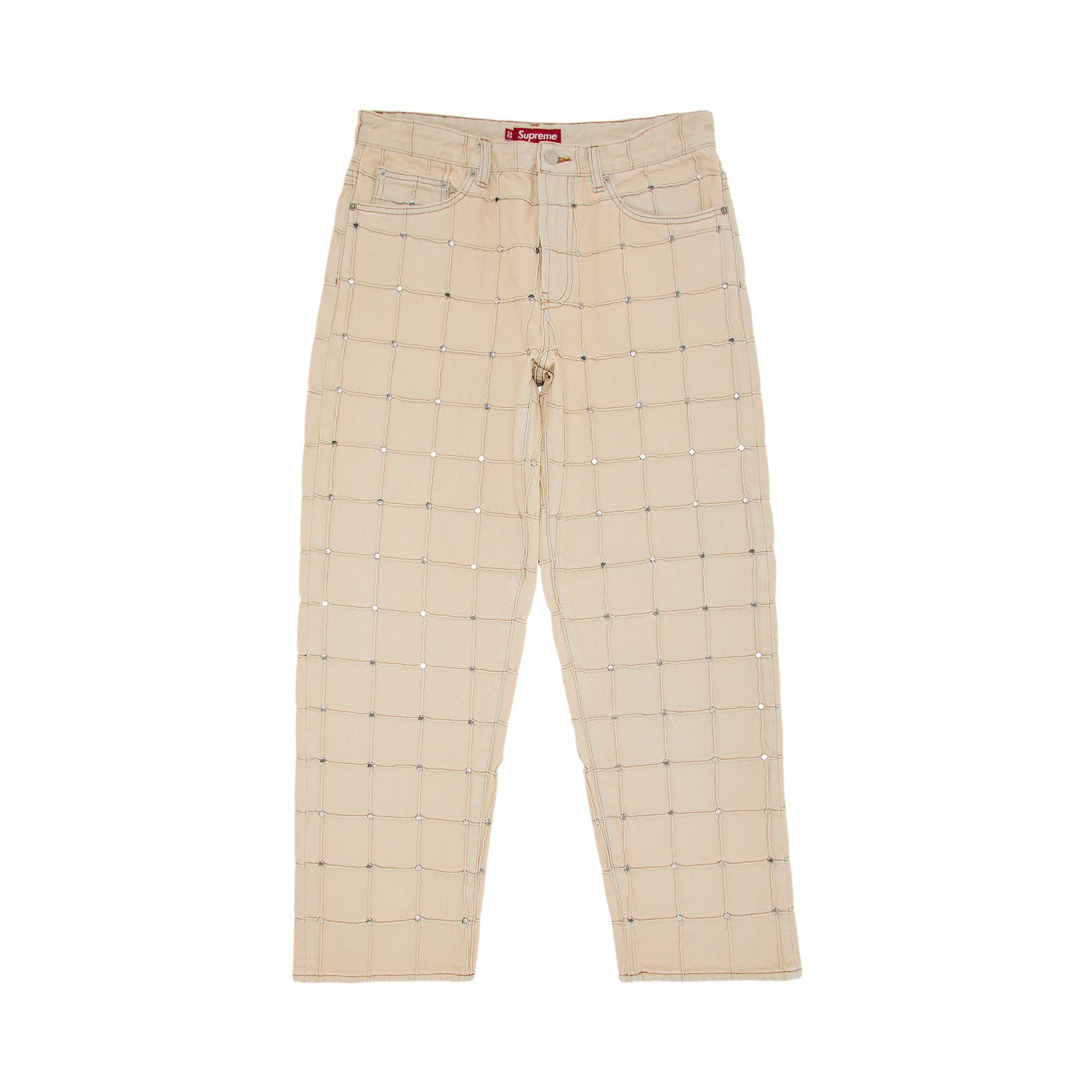 Buy Supreme Studded Seam Loose Fit Jean 'Natural' - SS25P80