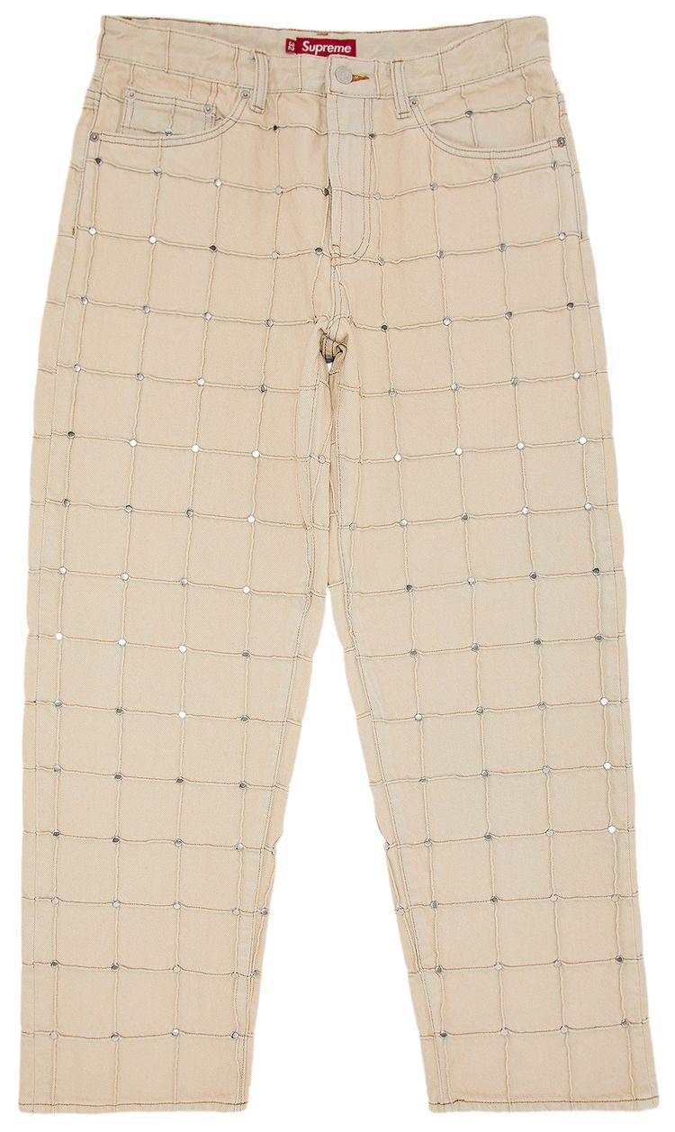 Supreme Studded Seam Loose Fit Jean Natural