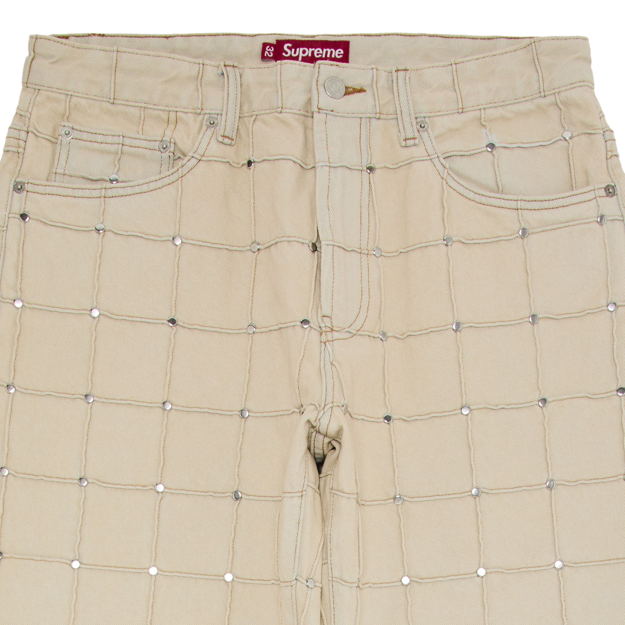 Buy Supreme Studded Seam Loose Fit Jean 'Natural' - SS25P80